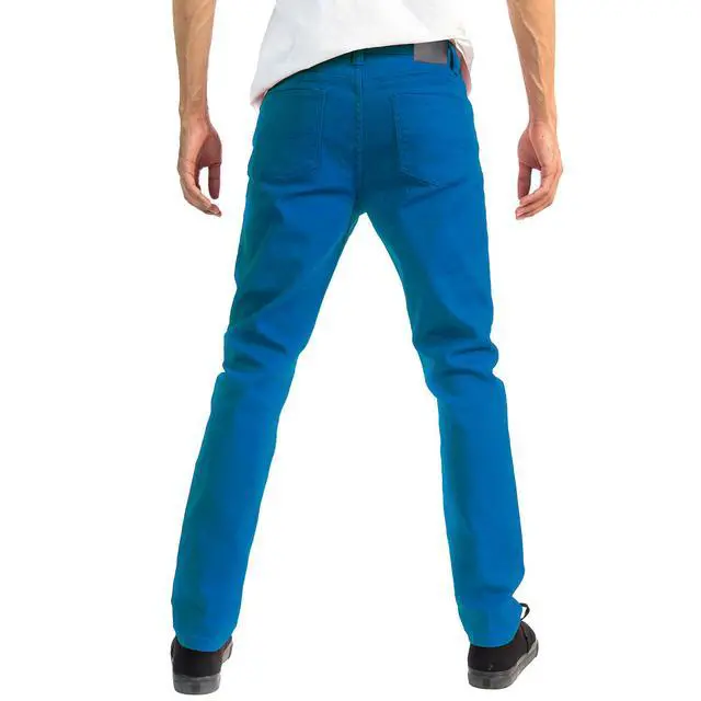 Alt view image 2 of 6 - Alta Designer Fashion Mens Slim Fit Skinny Denim Jeans - Turquoise - Size 36