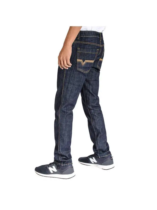 Alt view image 5 of 6 - Alta Denim Men's Stretch Skinny Slim Fit 5-Pocket Fashion Jeans, Dark Blue Wash - 28 W x 30 L