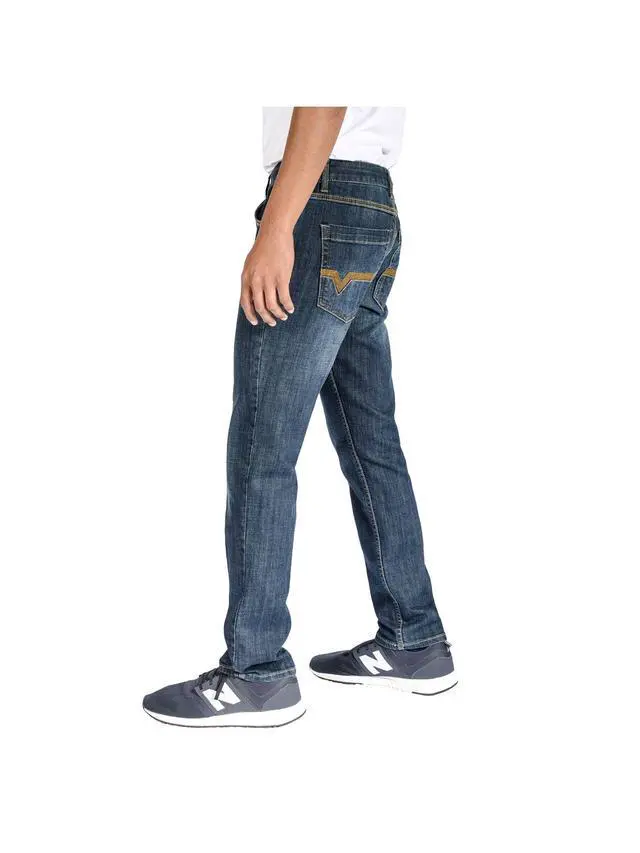 Alt view image 5 of 6 - Alta Denim Men's Stretch Skinny Slim Fit 5-Pocket Fashion Jeans, Dark Vintage Wash - 30 W x 32 L