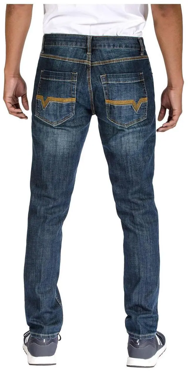 Alt view image 6 of 6 - Alta Denim Men's Stretch Skinny Slim Fit 5-Pocket Fashion Jeans, Dark Vintage Wash - 30 W x 32 L