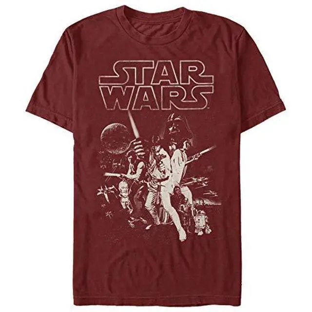 Alt view image 2 of 3 - Star Wars Men's Official 'Poster' Design Performance Graphic Tee, Cardinal, S