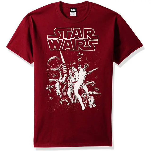 Alt view image 3 of 3 - Star Wars Men's Official 'Poster' Design Performance Graphic Tee, Cardinal, S