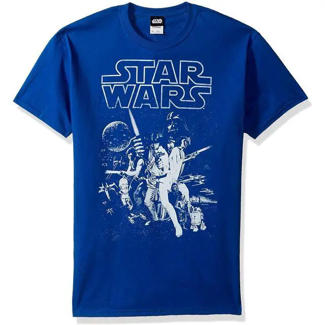 Alt view image 2 of 3 - Star Wars Men's Official 'Poster' Design Performance Graphic Tee, Royal, S