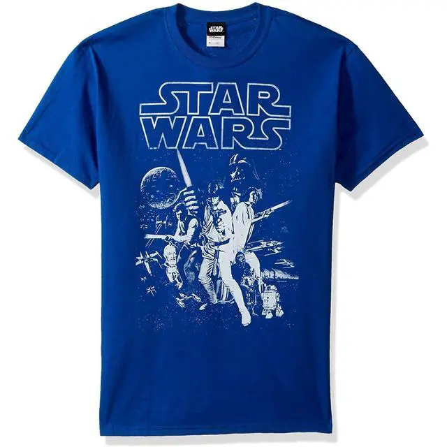 Alt view image 3 of 3 - Star Wars Men's Official 'Poster' Design Performance Graphic Tee, Royal, S
