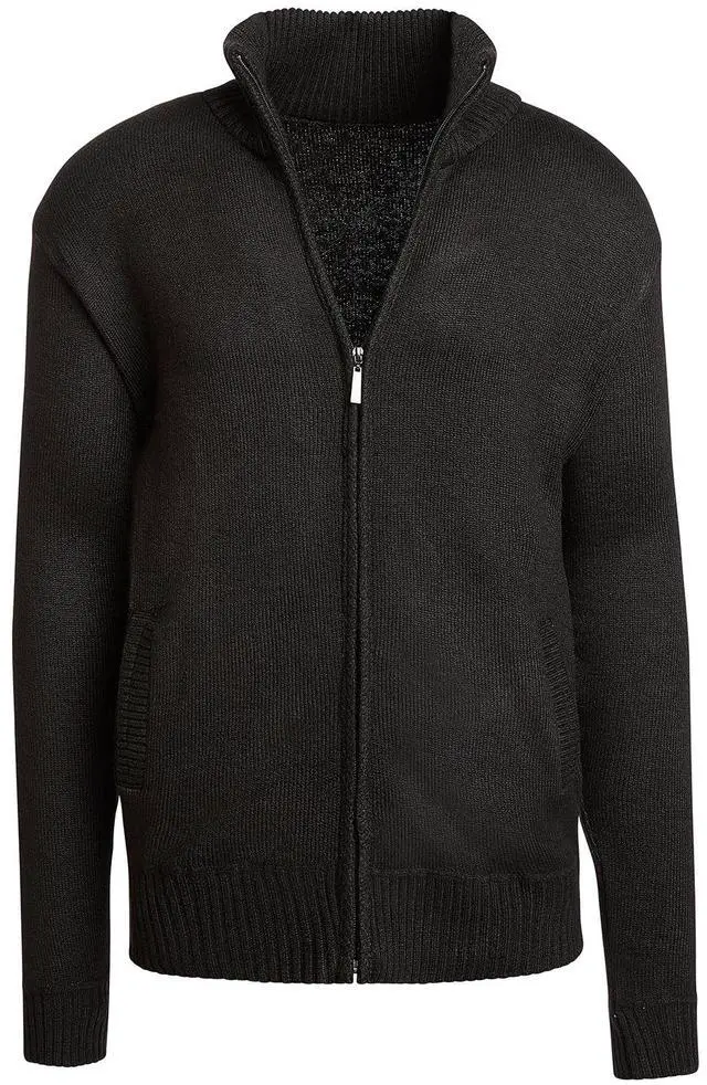 Main image of Alta Men's Casual Long Sleeve Full-Zip Mock Neck Sweater - Black Jacket - S