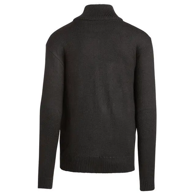 Alt view image 3 of 6 - Alta Men's Casual Long Sleeve Full-Zip Mock Neck Sweater - Black Jacket - S