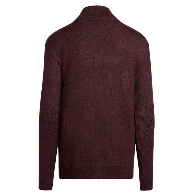 Alt view image 3 of 6 - Alta Men's Casual Long Sleeve Full-Zip Mock Neck Sweater - Red Jacket - XL