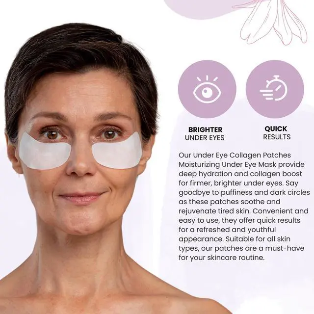 Alt view image 6 of 7 - Collagen Under Eye Patches for Dark Circles, Puffy Eyes & Wrinkles