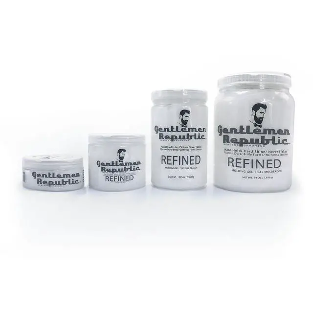 Alt view image 7 of 7 - Gentlemen Republic 8oz Grooming Hard Hold & Shine Refined Mold Hair Styling Gel