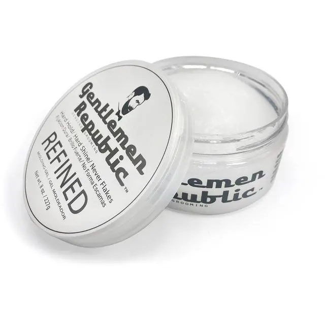 Alt view image 3 of 7 - Gentlemen Republic 8oz Grooming Hard Hold & Shine Refined Mold Hair Styling Gel