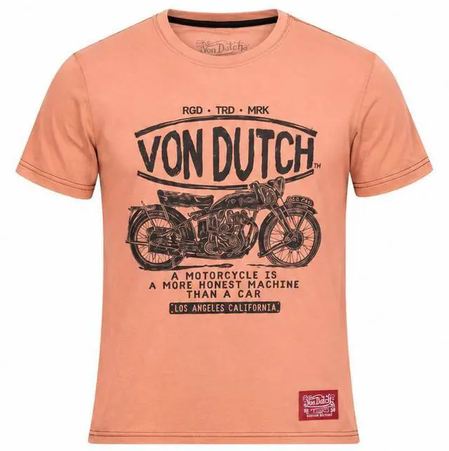 Main image of Von Dutch Men's Short Sleeve More Honest Machine, Ginger, 3XL