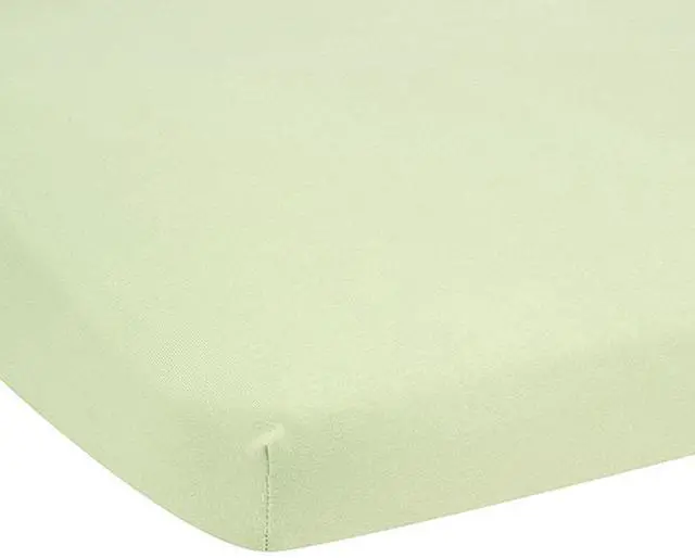Main image of Carters Easy Fit Jersey Portable Crib Mattress Fitted 100% Cotton Sheet - Sage