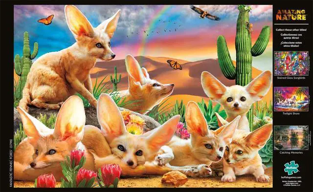 Alt view image 5 of 6 - Fantastic Fennec Foxes - 500 Piece Jigsaw Puzzle - Buffalo Games