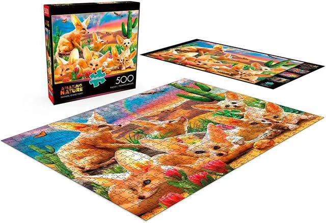 Alt view image 4 of 6 - Fantastic Fennec Foxes - 500 Piece Jigsaw Puzzle - Buffalo Games