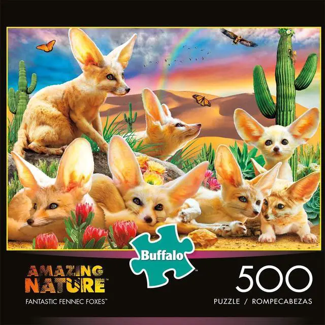Alt view image 2 of 6 - Fantastic Fennec Foxes - 500 Piece Jigsaw Puzzle - Buffalo Games