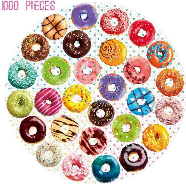 Alt view image 2 of 5 - Delightful Donuts 1000 Piece Kids Puzzle Ages 12+
