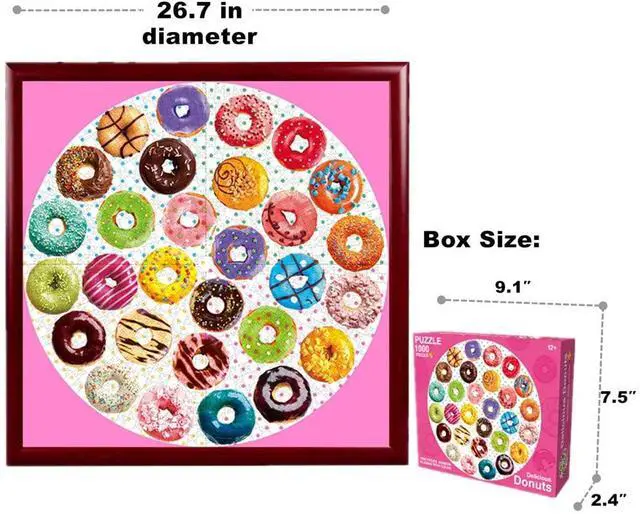 Alt view image 4 of 5 - Delightful Donuts 1000 Piece Kids Puzzle Ages 12+