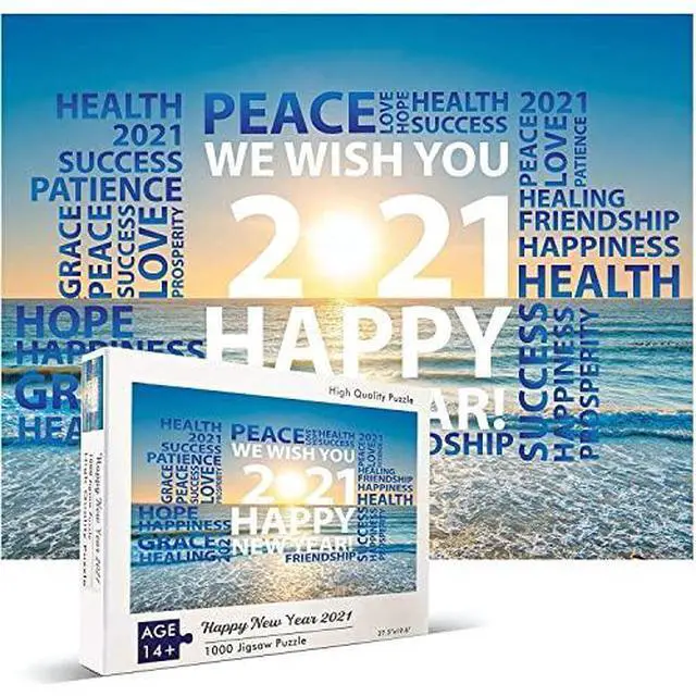 Alt view image 5 of 7 - 1000 Pieces Jigsaw Puzzle Ages 14+ 2021 Happy New Year - 27.5" x 19.6"