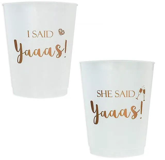 Alt view image 4 of 7 - 16 Pack Bride Bachelorette Party Decoration Cups Engagement Wedding Gift, 16oz