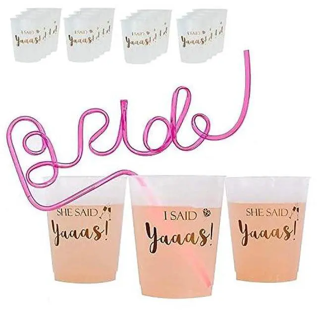 Alt view image 7 of 7 - 16 Pack Bride Bachelorette Party Decoration Cups Engagement Wedding Gift, 16oz