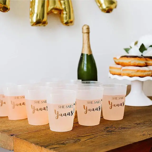 Alt view image 6 of 7 - 16 Pack Bride Bachelorette Party Decoration Cups Engagement Wedding Gift, 16oz