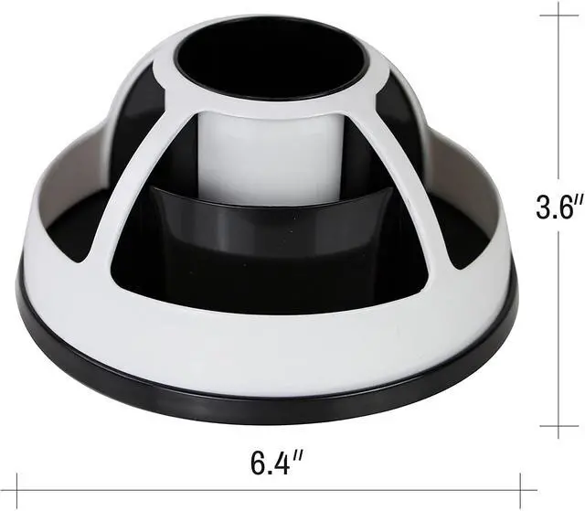 Alt view image 3 of 7 - Rotating Desk Organizer Caddy, Plastic Storage Holder, White and Black