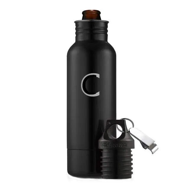 Alt view image 3 of 4 - 12 Oz Insulated Stainless Steel Cold Beer Bottle Holder with bottle opener-Black