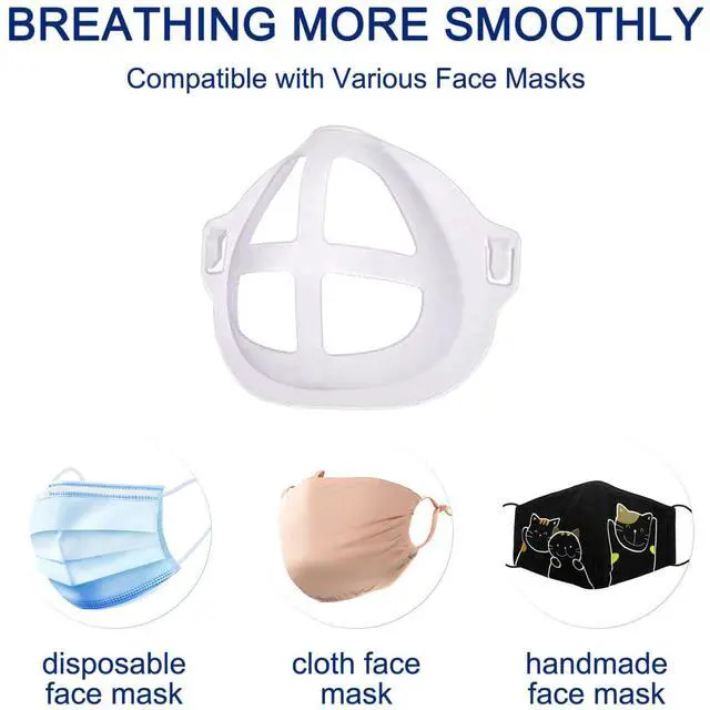 Alt view image 3 of 7 - 3D Mask Bracket Silicone Face Mask Inner Support Frame for Mouth and Nose 20 Pcs