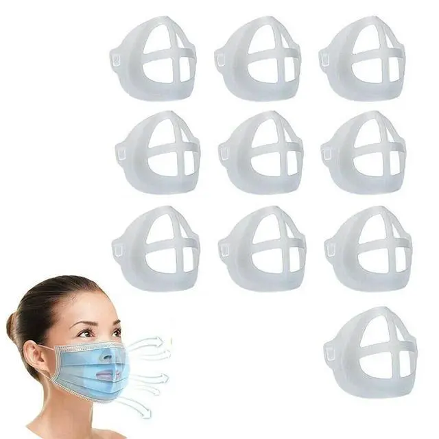 Alt view image 6 of 7 - 3D Mask Bracket Silicone Face Mask Inner Support Frame for Mouth and Nose 20 Pcs