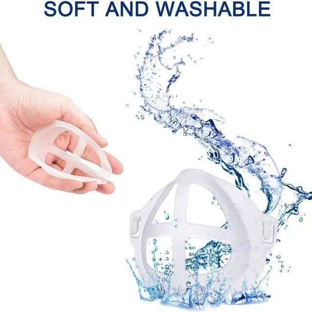 Alt view image 4 of 7 - 3D Mask Bracket Silicone Face Mask Inner Support Frame for Mouth and Nose 20 Pcs