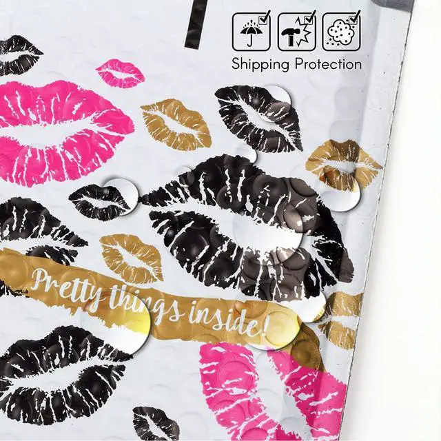 Alt view image 5 of 7 - 4x8 In Pack of 720 Kisses Poly Bubble Address - Labels and 720 ThankYou Stickers