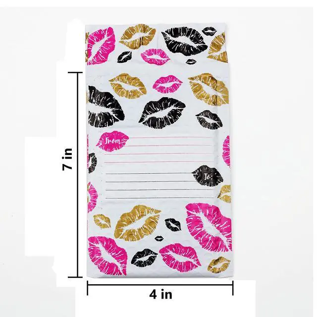 Alt view image 6 of 7 - 4x8 In Pack of 720 Kisses Poly Bubble Address - Labels and 720 ThankYou Stickers