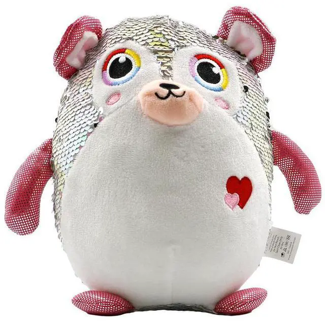 Main image of Large Stuffed Animal Toy Reversible Sequins Bear Doll - 10 inch