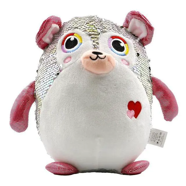 Alt view image 4 of 4 - Large Stuffed Animal Toy Reversible Sequins Bear Doll - 10 inch