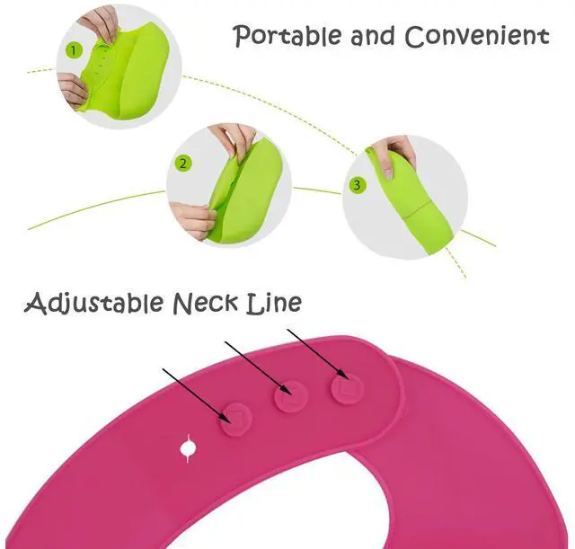 Alt view image 2 of 4 - 2 Pack Silicone Waterproof Adjustable Baby Boy Girl Bibs with Feeding Spoon