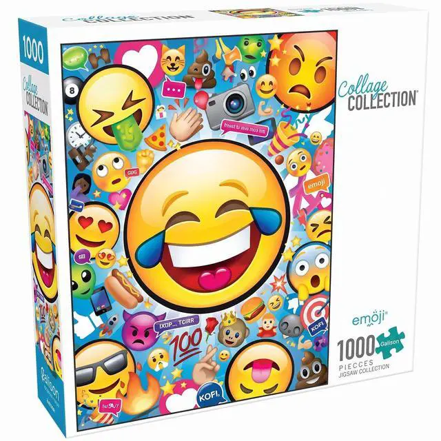 Main image of Buffalo Games Emojis 1000 Piece Jigsaw Puzzle for Adults New in Box