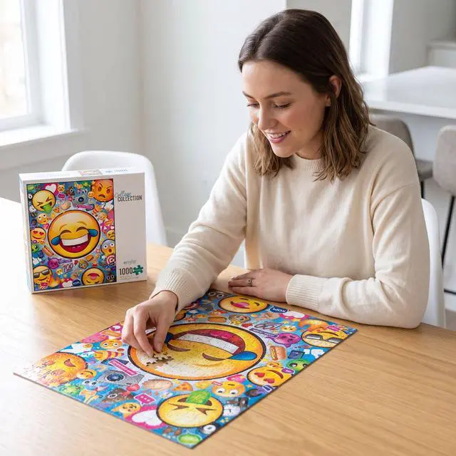 Alt view image 4 of 4 - Buffalo Games Emojis 1000 Piece Jigsaw Puzzle for Adults New in Box