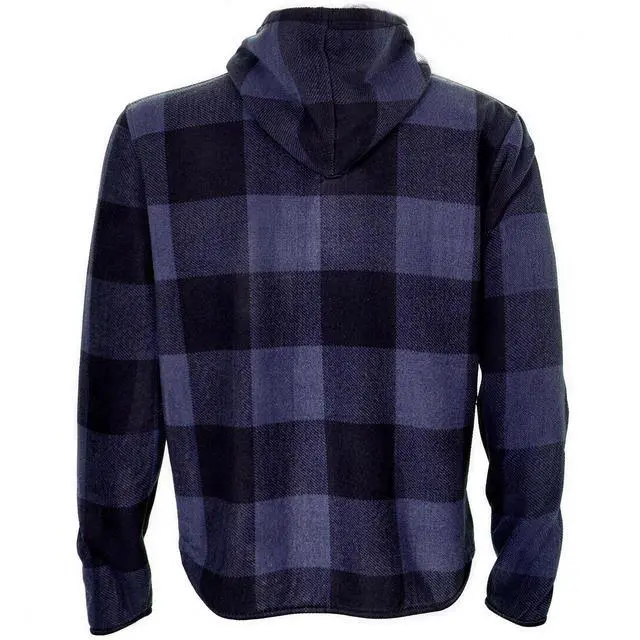 Alt view image 2 of 4 - Men's Sherpa Lined Flannel Hooded Jacket Full Zip Plaid Warm Winter Coat