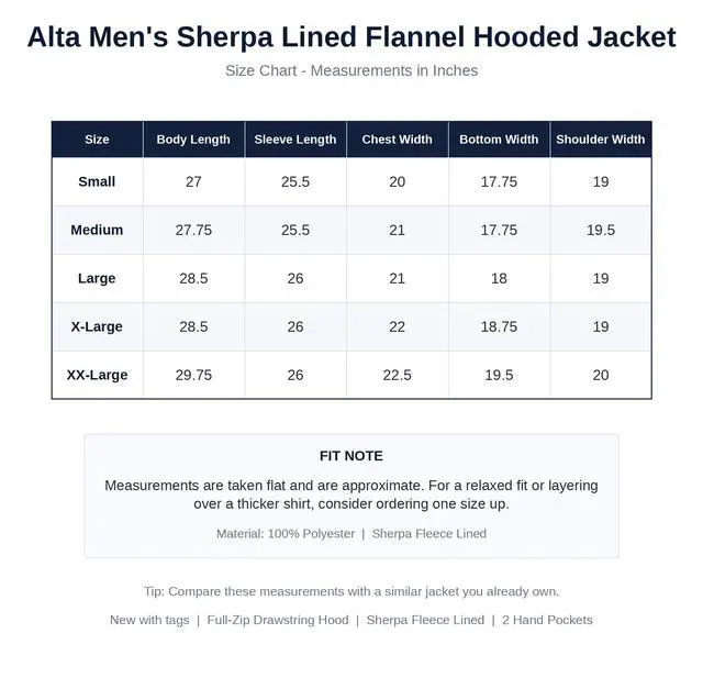 Alt view image 4 of 4 - Men's Sherpa Lined Flannel Hooded Jacket Full Zip Plaid Warm Winter Coat