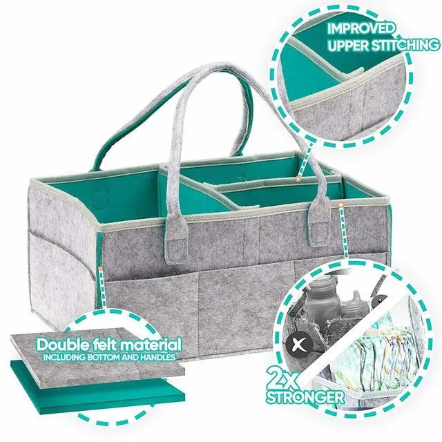 Alt view image 3 of 6 - Baby Travel Diaper Wipes Bag Nursery Organizer with Changing Station Mat Pad