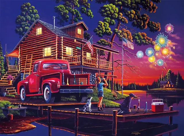 Main image of Geno Peoples - Classic Summer Night - 1000 Piece Jigsaw Puzzle-Buffalo Games