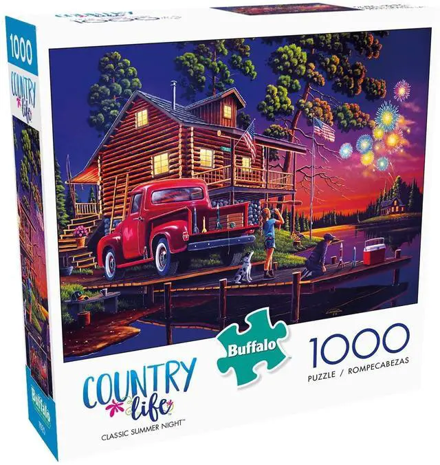Alt view image 3 of 6 - Geno Peoples - Classic Summer Night - 1000 Piece Jigsaw Puzzle-Buffalo Games