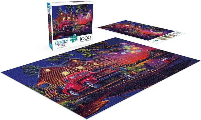 Alt view image 4 of 6 - Geno Peoples - Classic Summer Night - 1000 Piece Jigsaw Puzzle-Buffalo Games