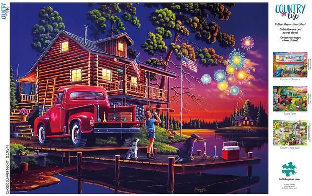 Alt view image 5 of 6 - Geno Peoples - Classic Summer Night - 1000 Piece Jigsaw Puzzle-Buffalo Games
