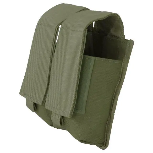 Alt view image 5 of 6 - Every Day Carry Tactical MOLLE Webbing 5.56 Dual Rifle Magazine Pouch - OD Green