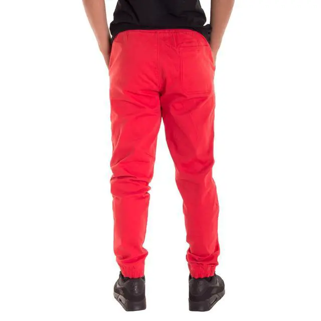 Alt view image 3 of 7 - Alta Fashion Men's Casual Jogger Pants with Expandable Waist - Red - Extra Large