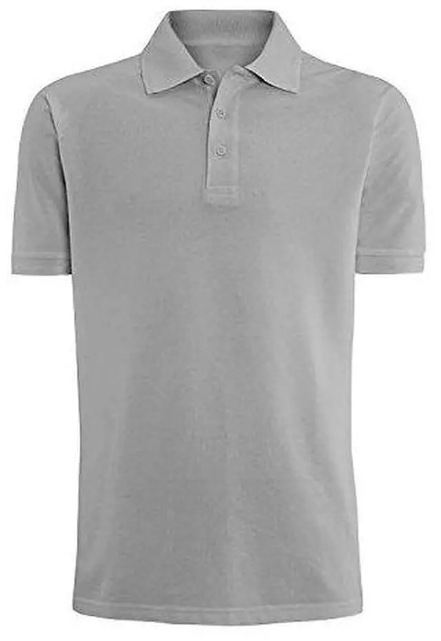 Alt view image 3 of 4 - Alta Fashion Designer Mens Classic Fit Polo Short Sleeve Shirt, Grey, L