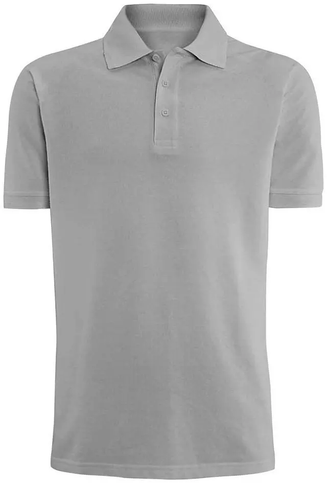 Alt view image 4 of 4 - Alta Fashion Designer Mens Classic Fit Polo Short Sleeve Shirt, Grey, L