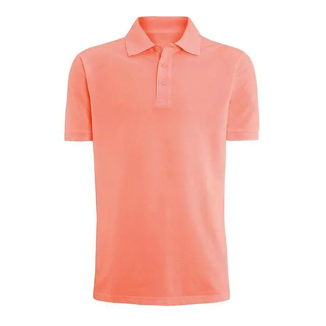 Alt view image 4 of 4 - Alta Fashion Designer Mens Classic Fit Polo Short Sleeve Shirt, Orange, L