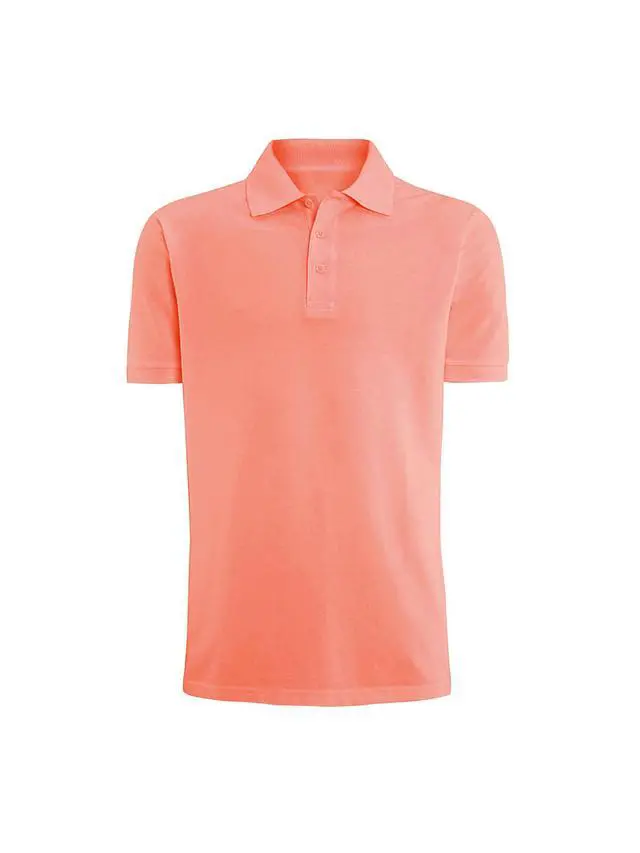 Alt view image 2 of 4 - Alta Fashion Designer Mens Classic Fit Polo Short Sleeve Shirt, Orange, L